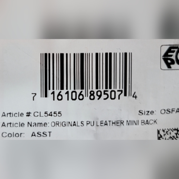 🆕️🆕️NWT ADIDAS FAUX LEATHER MINI BACKPACK🆕️🆕️ - Picture 5 of 5